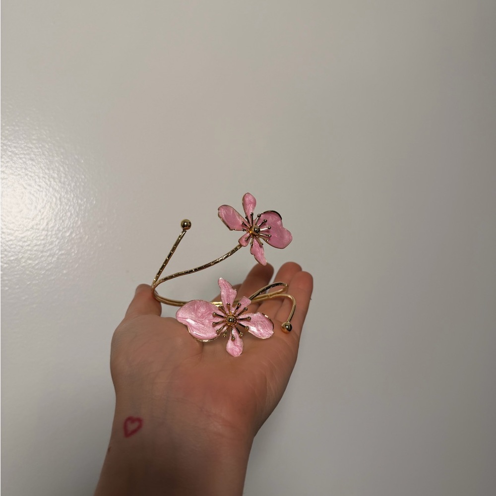 Edikted Pink and Gold Arm Cuff